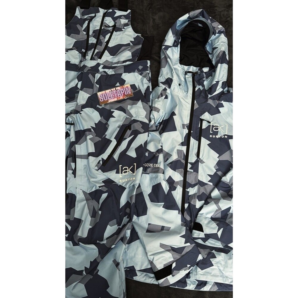 Burton AK Cyclic/Upshift 2L GoreTex Jacket and Bib Set - Size Large/XL - Geocamo